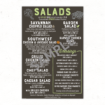 Menus-salads